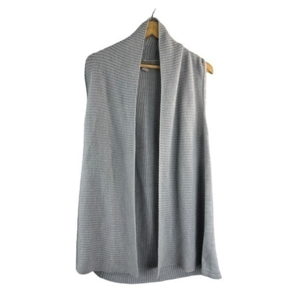 Chico's Gray Open Front Sweater Vest